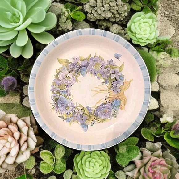 Marjolein Bastin Natures Sketchbook Plate LARGE Hallmark Butterfly Flower Wreath - Picture 11 of 13